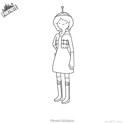 Free printable Princess Bubblegum 02 Coloring Page - Free PDF Printable Fortnite Coloring Sheets coloring page